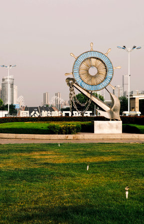 The sculpture in Lumpini Park.の写真素材