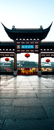 The ancient city of Chengdu, Sichuan Province, Chinaの写真素材