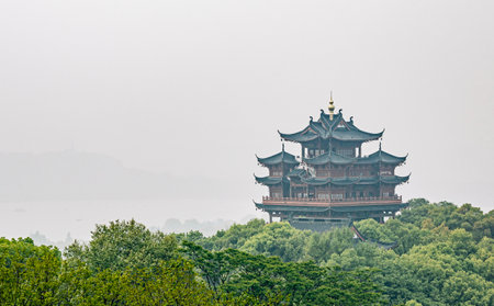 Hangzhou West Lake scenic spot, Chinaの写真素材