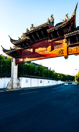 Beautiful Architecture in Changsha City, Hunan Province, China.のeditorial素材