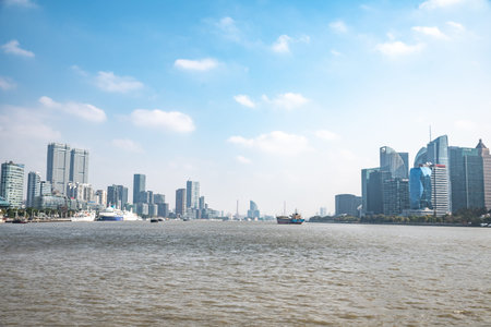 View of Chao Phraya River in Bangkok, Thailand.