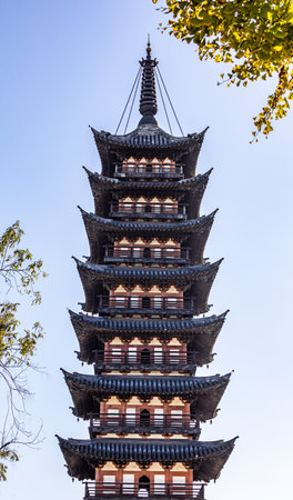 Pagoda of the pagoda in Suzhou, China.のeditorial素材