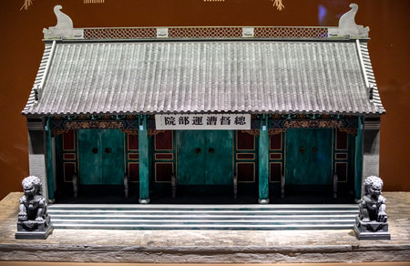 Chinese ancient architecture in Taipei, Taiwan.の写真素材