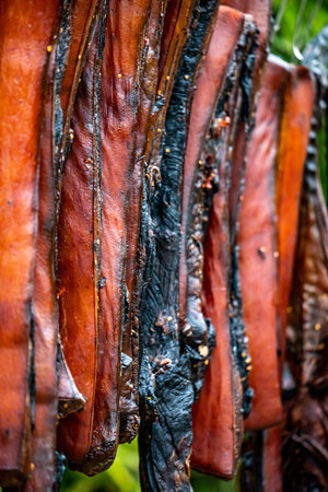 Dried squid in Thai, Thailand. (Selective focus)
