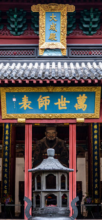 Chinese temple in Lijiang, China.の写真素材