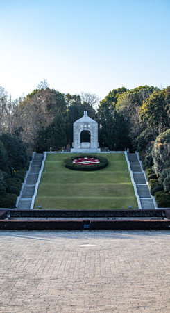 Victory monument in the park of the Great Patriotic War.の写真素材