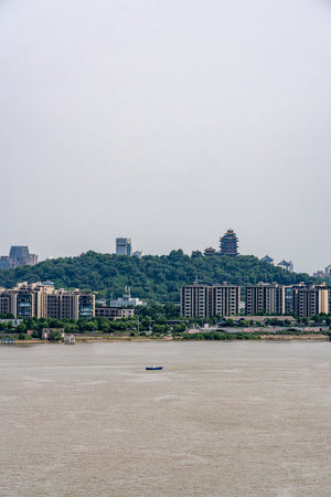 Hangzhou Xixiang River scenery view of the cityscapeの写真素材