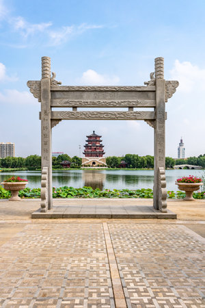 Ancient architecture scenery in the Eastern Royal Tombs of the Qing Dynasty, Zunhua City, Hebei Province, china.の写真素材