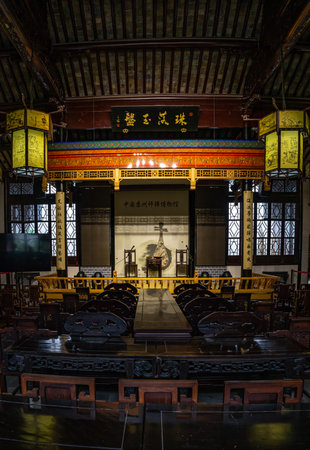 Interior of the Humble Administrator's House in Beijing, Chinaの写真素材