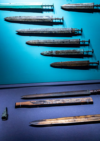 Ancient weapons and armor in the Museum of the Great Patriotic Warの写真素材