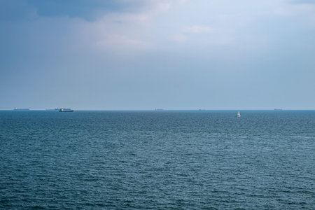 Seascape of the Black Sea. View from the sea.