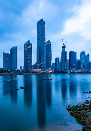 Shanghai Lujiazui Finance and Trade Zone of the modern city skyline