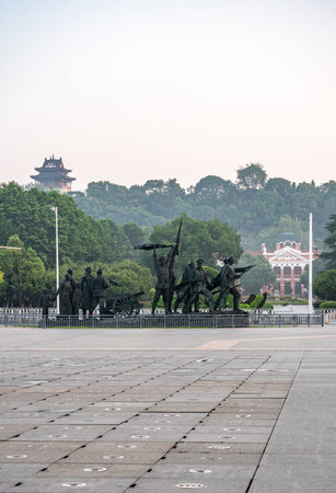 Tiananmen Square in Beijing, China. Tiananmen Square is the main square of Beijing.の写真素材
