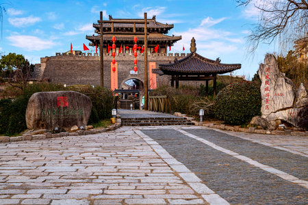 Hohhot ancient city landscape, Hohhot city, Inner Mongolia autonomous region, Chinaの写真素材
