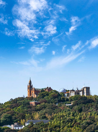 View of Szczecin Castle from the hill.の写真素材