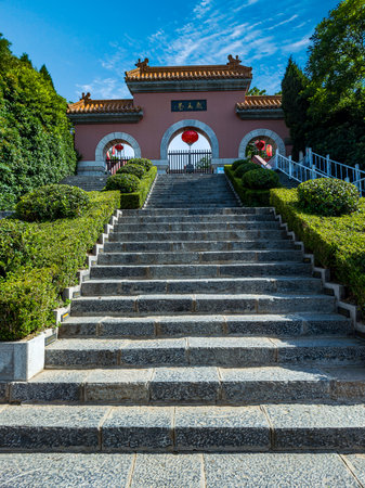 Entrance to the Chinese Garden of the Forbidden City, Beijing, Chinaの写真素材