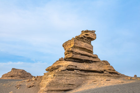 Rock formation in Wadi Rum desert, Jordan, Middle East.