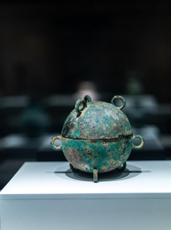 Antique bronze ware in Istanbul Archaeological Museumの写真素材