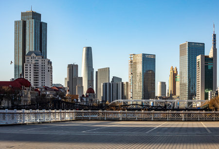 Shanghai Lujiazui Financial and Trade Zone of the modern cityの写真素材