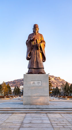 The statue of Alexander Nevsky in Tbilisi, Georgia.の写真素材