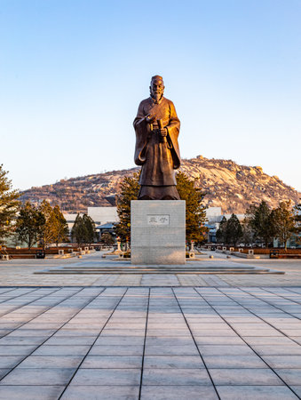 Monument to the founder of the Republic of Georgiaの写真素材