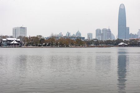 China, Hebei Province, Guangzhou City, Jinji Lakeの写真素材