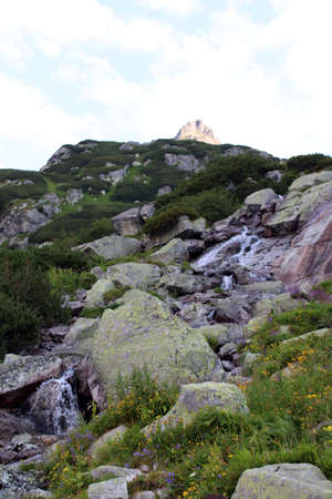Slovak Tatras red trail to Rysyの写真素材