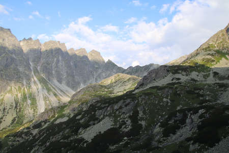 Slovak Tatras red trail to Rysyの写真素材
