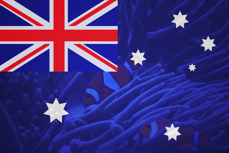 Flag of Australia in minimalistic design and high qualityの写真素材