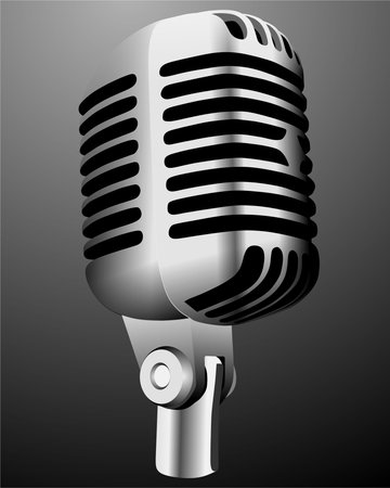Vintage microphoneのイラスト素材