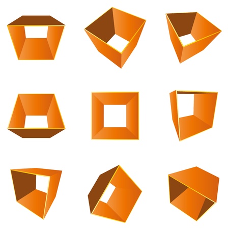 3D shape  Vector  のイラスト素材