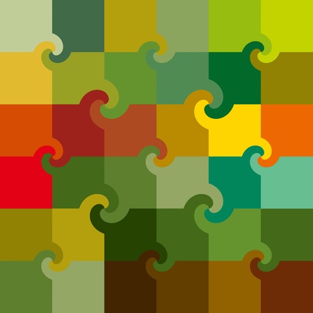 Multicolor swirl squares patternのイラスト素材