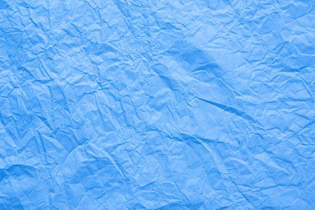 Blue wrinkled paperの写真素材