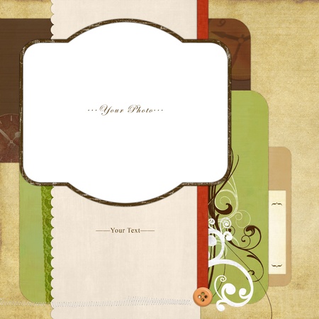 Nostalgia Scrapbook Frameの写真素材