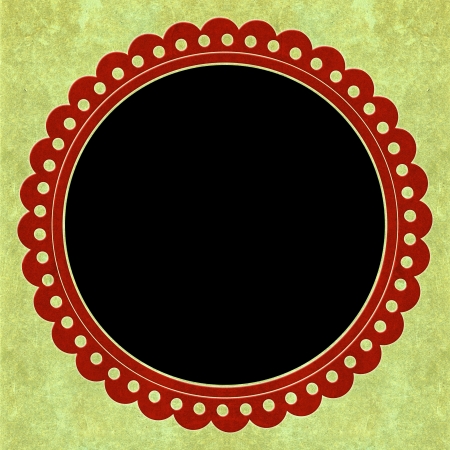 Round scrapbook s frameの写真素材