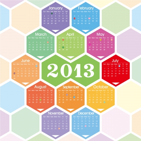 2013 calendarのイラスト素材