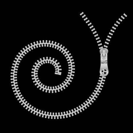 Spiral-shaped  zipperのイラスト素材