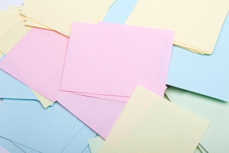 Pile of sticky notesの写真素材