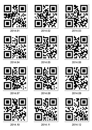 QR code about 2014 yearのイラスト素材
