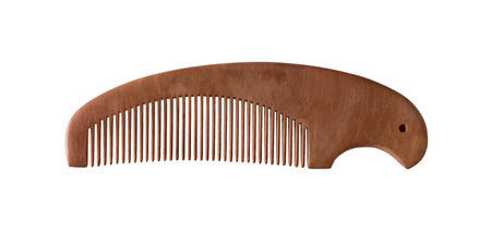 Wood comb isolatedの写真素材