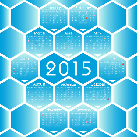 Vector 2015 calendar のイラスト素材