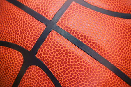 Closeup detail of basketball ball texture backgroundの写真素材