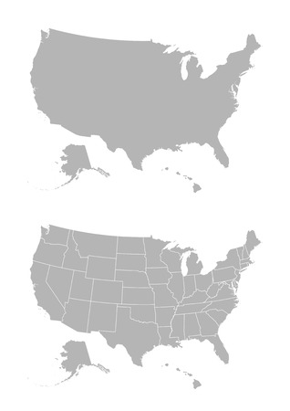 map of the United States of Americaのイラスト素材