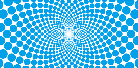 cyclic optical illusion with dots backgroundのイラスト素材