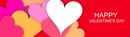 happy valentine's day banner backgroundのイラスト素材