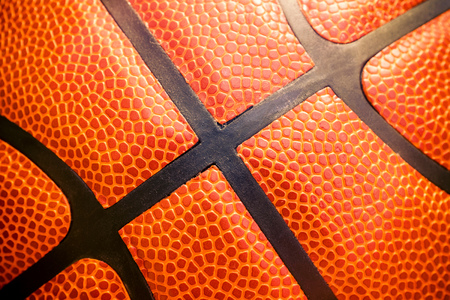 Closeup detail of basketball ball texture backgroundの写真素材