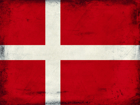 Vintage national flag of Denmark backgroundの写真素材