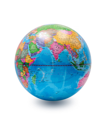 World globe isolated on white backgroundの写真素材