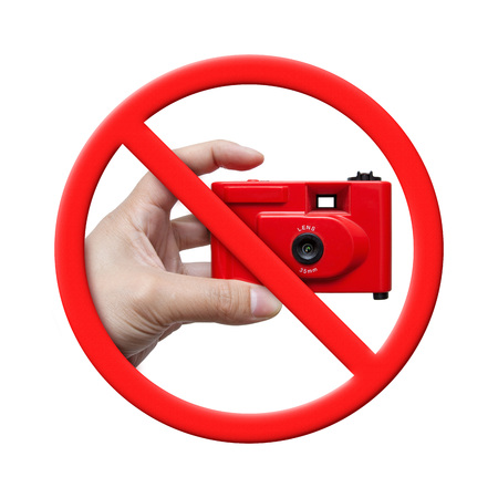 No Photo, Forbidden Sign isolated on White backgroundの写真素材