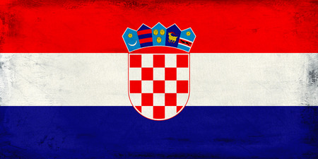 Vintage national flag of Croatia backgroundの写真素材